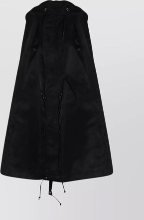 sacai hooded drawstring jacket water-resistant fabric