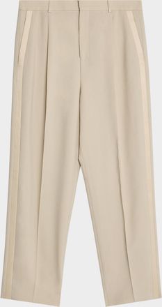 Saint Laurent Men & apos;s Pleated Tuxedo Pants
