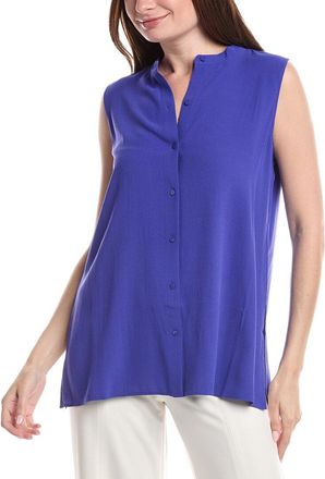 Eileen Fisher Mandarin Collar Shirt
