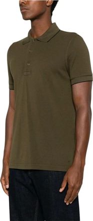 Tom Ford Tops, Heren, Groen, XL, Katoen, Poloshirt met korte mouwen