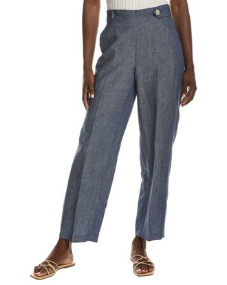 Anne Klein High Rise Linen-Blend Wide Leg Pant