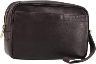 Louis Vuitton Pre-owned Taiga Clutch Bag - Dames - Vintage Clutch - Bruin - ONE Size - Leer - Vintage