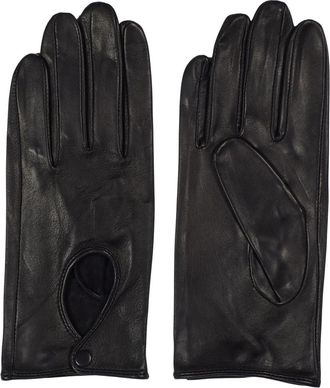Howard London Emelie Leren Handschoenen - Dames - Handschoenen - Zwart - 8 1/2 IN - Leer - Accessoires