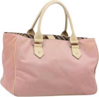 Burberry Pre-owned Tote Bags, female, Pink, Size: ONE SIZE Pre-owned Vintage Tote Bag