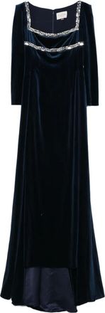 Jean-Louis Sabaji Avondjurk verfraaid met kristallen - Blauw