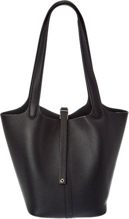 Tiffany & Fred Pebbled Leather Bucket Tote