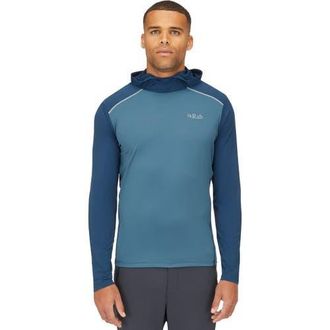 RAB Force Hooded Shirt - Mens in Tempest Blue/orion Blue at Nordstrom, Size X-Large