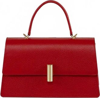 Arcadia Womens Teti Large Top Handle Grab Handbag In Rosso