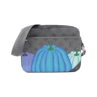 Louis Vuitton Black Gris Coated Canvas Shoulder Bag (Pre-Owned)