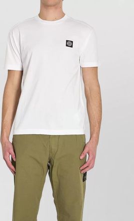 Stone Island cotton ribbed crew neck short-sleeve t-shirt