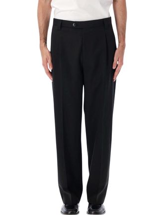 Mfpen Black High-Waisted Straight-Leg Trousers