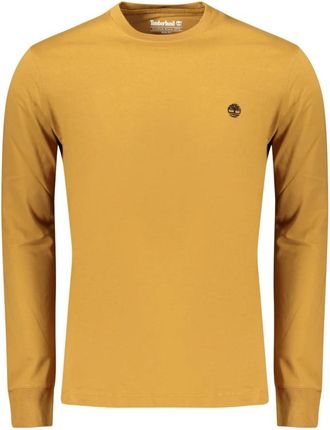 Timberland T-shirt met geborduurde boom - Heren - Longsleeves - Geel - S - Katoen - Tops