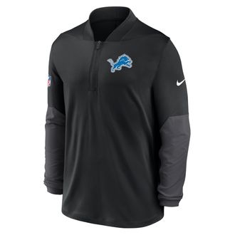 Nike Detroit Lions Feel The Pressure Nike Mens Dri-FIT NFL 1/2-Zip Top in Black | 03BA166N9J-RZB