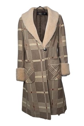 Ralph Lauren RRL, Shearling-collar jacquard coat