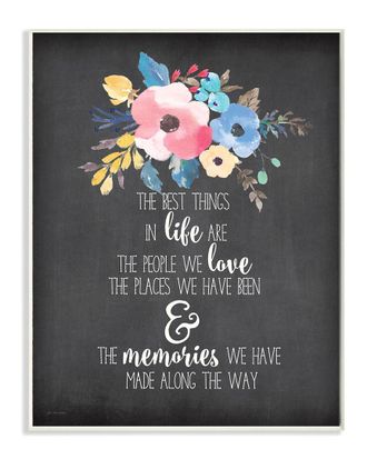 Stupell Industries The Best Things In Life Watercolor Floral By Jo Moulton