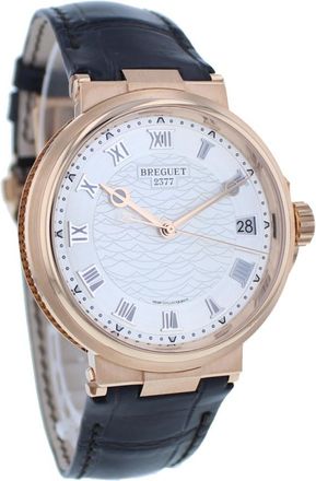 Breguet Marine Automatic Silver Dial Mens 18kt Rose Gold Watch 5517BR/12/9ZU