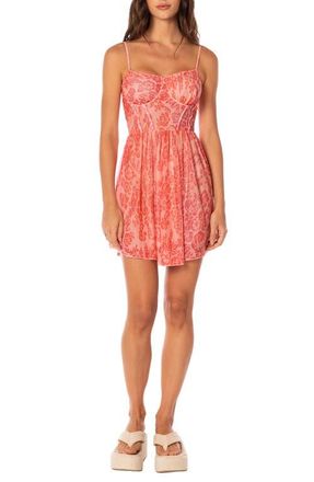 Maaji Blooming Days Fit & Flare Minidress in Bright Red at Nordstrom, Size Medium
