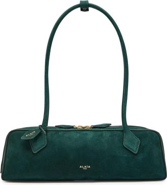 Alaia Le Teckle Medium Grained Nubuck Shoulder bag - Dark Green - One Size