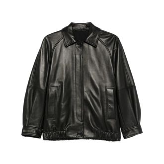 Salvatore Santoro Button-Up Leren Jas - Dames - Leren en Su&egrave;de Jassen - Zwart - 2XS - Leer - Jassen