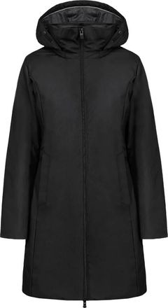 People of Shibuya Lange Parka met Afneembare Capuchon - Dames - Parka Jassen - Zwart - M - Wol - Jassen