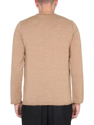 Comme Des Gar&ccedil;ons Wool Jersey Regular Fit Sweater - Beige