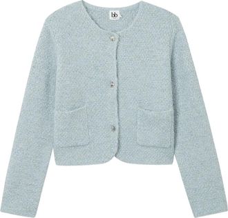 B+ab Vest met knopen en zak - Blauw