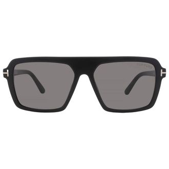 Tom Ford Vincent Smoke Square Mens Sunglasses FT1176 01A 56