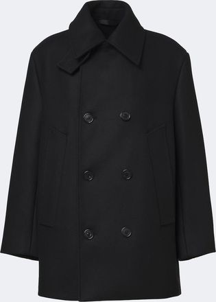 Acne Studios Abrigo marinero cruzado en mezcla de lana