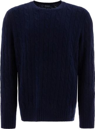 Polo Ralph Lauren Blauwe Gebreide Trui Aw 25 - Heren - Cashmere truien - Blauw - L - Kasjmier - Truien & Vesten