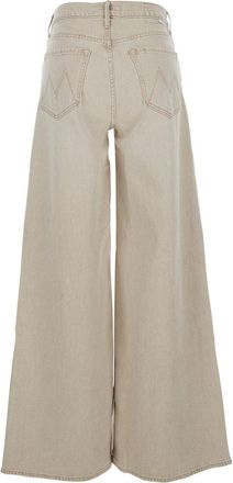 Mother Womens Denim Jeans The Undercover Sneak Beige Cotton