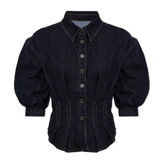 AllSaints Overhemden, Dames, Blauw, XS, Denim, Nancy Denim Shirt