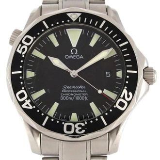 Omega Pre-owned Seamaster Pro Stainless Steel 2254.50 - Heren - Pre-owned - Zwart - Maat: ONE Size