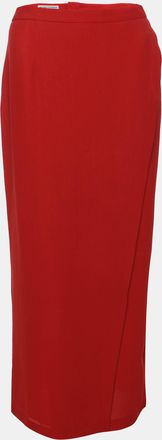 Emporio Armani Red Viscose Maxi Skirt