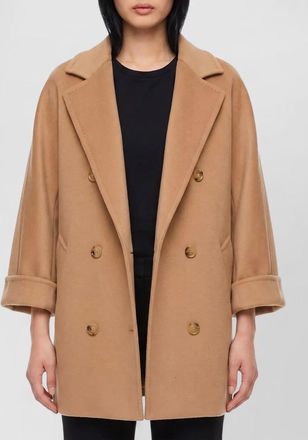Max Mara cashmere-blend oversized double-breasted short coat