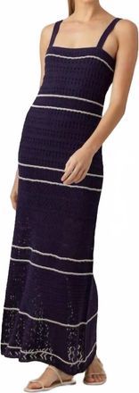 Sundays Cleore Dress In Navy/white