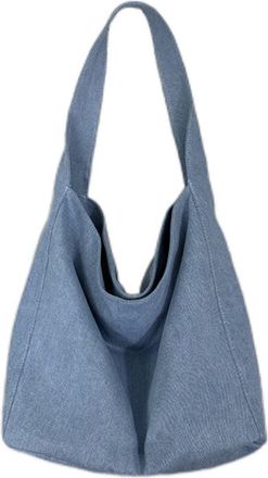 Generic Womens Tote Bag Large Handbag Simple Shoulder Bag for School Work Leisure | blue