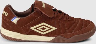 Umbro Heren Speciali Tr Flap Top Suede Trainers (Donkerbruin/Cr&egrave;me/Royaalblauw)