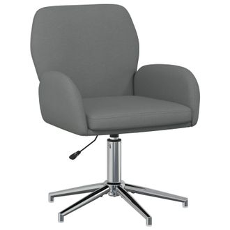 vidaXL Silla De Escritorio Giratoria 54 X 58 X 90 Cm Gris Oscuro Tela Vidaxl
