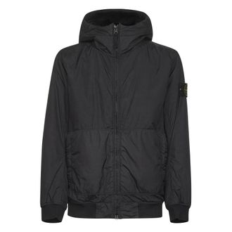 Stone Island Windbreakers, male, Black, XL, Wind Jacket