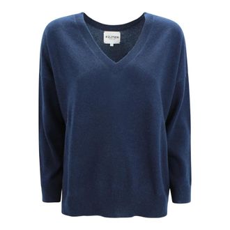 Kujten Cashmere Knitwear, female, Blue, Size: L Lolita Sweater