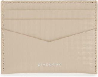 Givenchy 4G Embossed Calfskin Card Holder in Beige at Nordstrom