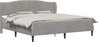 vidaXL Estructura De Cama Gris Claro 180 X 200 Cm Terciopelo Vidaxl