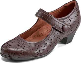 Rockport Womens Alesia Leather Dress Shoes In Dark Red