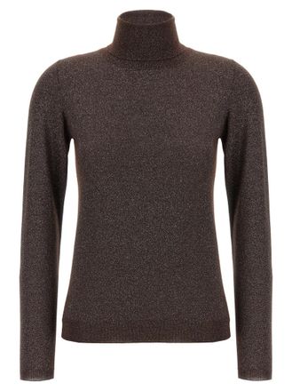 Brunello Cucinelli Brown Sparkling turtleneck sweater