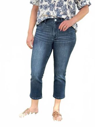 Judy Blue Beachside Bliss Capris Pants In Dark Wash Denim
