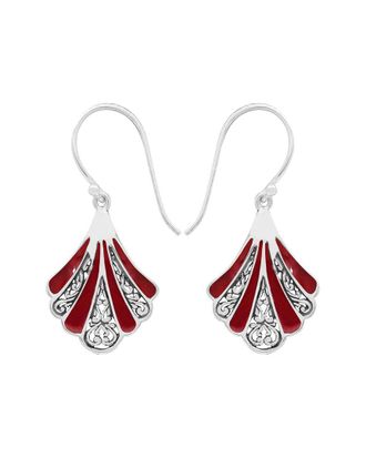 Samuel B. Silver Coral Earrings