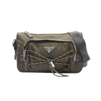 Prada Pre-owned Vintage Shoulder Bag - Dames - Pre-owned - Groen - Maat: ONE Size Nylon