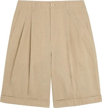 Jacquemus Le Short Pastro Herringbone Linen-blend Shorts - Beige - 52 (IT52 / XL)