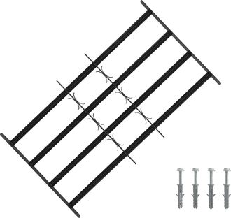 vidaXL Reja De Seguridad Para Ventanas Con 4 Barras Transversales Vidaxl
