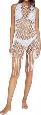 PQ Swim Beaded Brynn Cover Up In White Sand